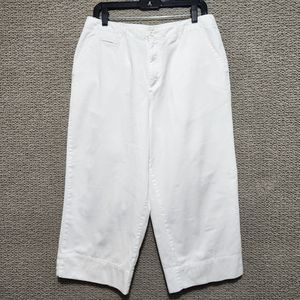 WHITE STAG Women's White Ankle Chinos 100% Cotton Size 14